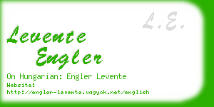 levente engler business card